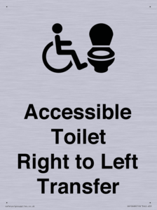 Accessible Toilet with Right to Left Transfer